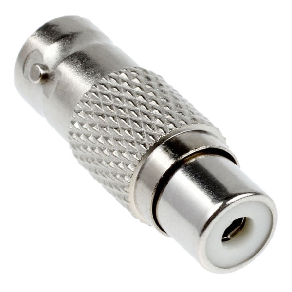 Silver adapter BNC () till RCA ()