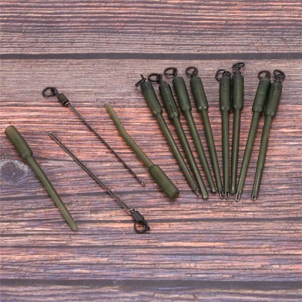 30Pcs Series Carp Fishing Connector Swivel PVA Tube Rods Bag Solid Lead Insert End Terminal