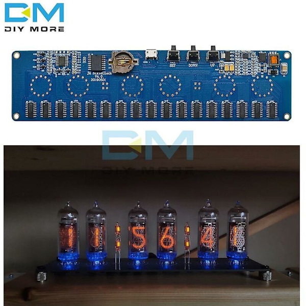 5V elektronisk diy-kit i14 nixie-rör modul digital LED-klocka present kretskort kit pcba inga rör