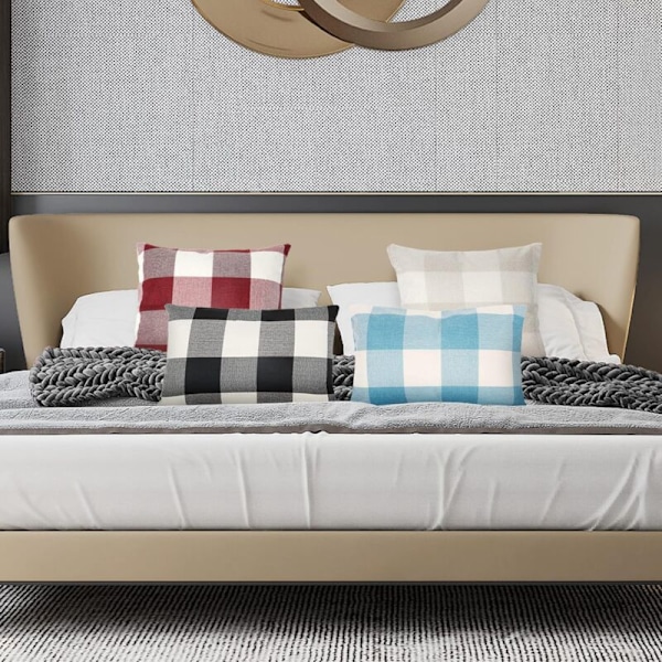Ruutukuvioiset tyynynpäälliset, 2 kpl, ryppyynkestävä ja hengittävä pellavainen tyynynpäällinen, ruutukuvioinen tyynynpäällinen, kodin koristeelliset tyynynpäälliset