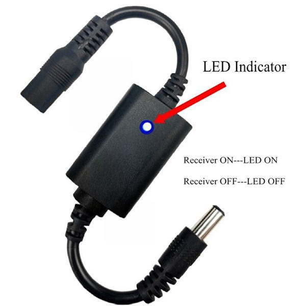 LED-lysstripremotbryter DC3.7V-12V Skrivebordslampe Leselampe RF Trådløs fjernkontrollbryter 433MHZ