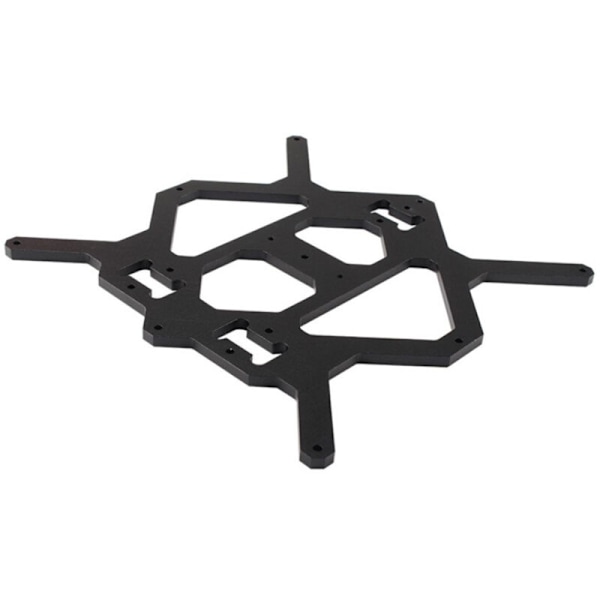 1 Sæt Sort Aluminiumsprofil Y Vogn Z Ekstrudering Bundplade med 3 U-Bolte til 3D Printer