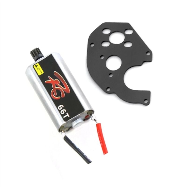 050 66T Harjattu moottori ja moottoriteline Axial SCX24 C10 JLU Deadbolt 1/24 RC Crawler -osille, musta