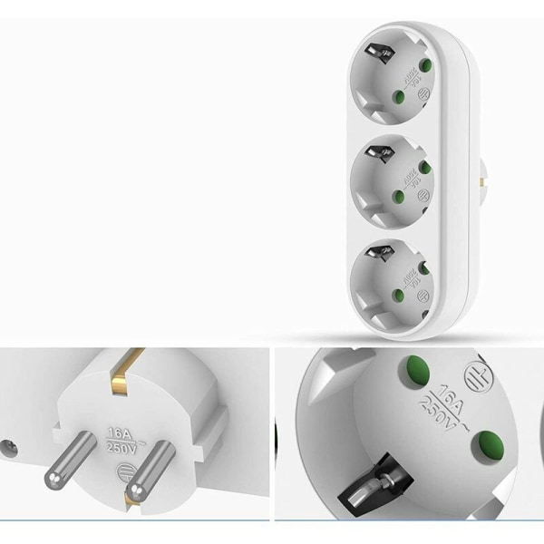 Surface Power Strip 3500W Langaton pistorasia Valkoinen Surface Power Strip Smart Triple Power Strip -