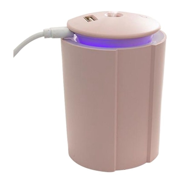 USB Mini Mute Luftfukter LED Nattlys Kontor Hjem Desktop Aroma Diffuser-Rosa