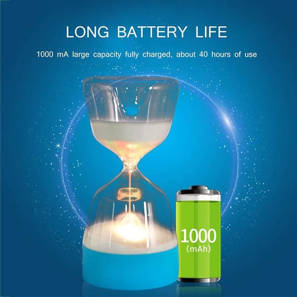 7 farver timeglas LED nattelys til børn Kreativ søvn nattelys timer søvnhjælpemidler USB-lampe til stue
