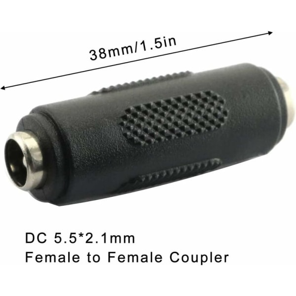 3 Pcs DC 5.5x2.1mm Female to Female Power Connector, Female to Female Coupler Adapter for CCTV