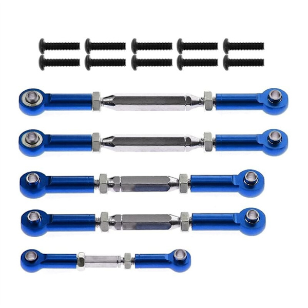 5 stk metall servostang for VRX Racing RH1043 RH1045 RH1043SC RH1045SC RH817 RH818 RC bil oppgraderingsdeler, blå