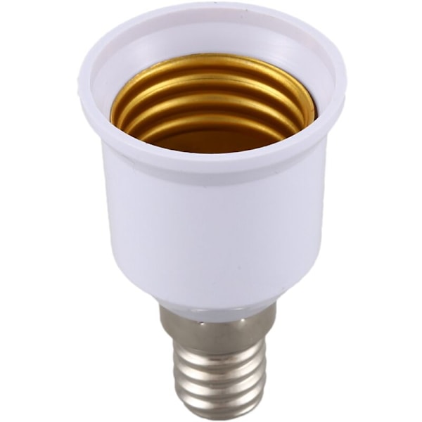 5 st LED-lampbas E14 till E27 Konverteradapter, Vit