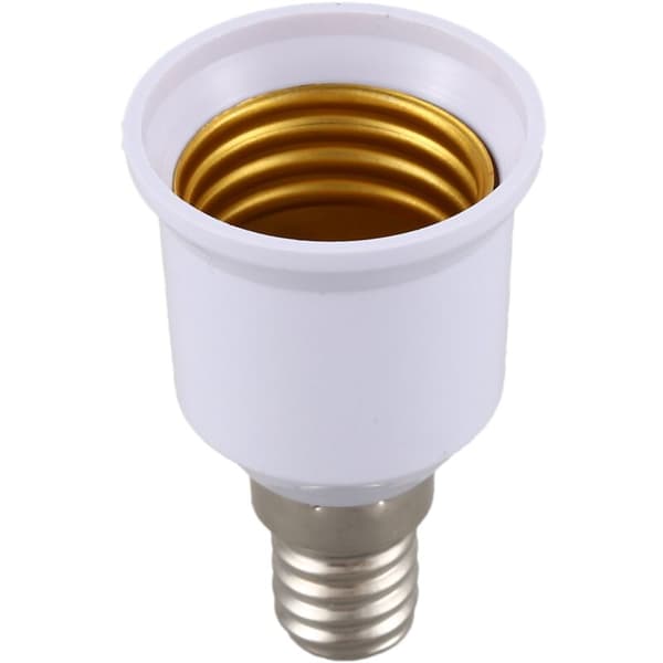 5 stk LED-pærebase E14 til E27 konverteradapter, hvit