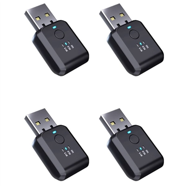4X Bil FM-sender Uden Bluetooth 5.1 Radiomodulator Lydadapter Kit Håndfri Ingen Støj Tilbehør Forsinkelse