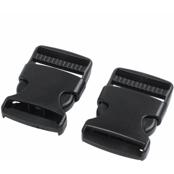 10X Hårdplast Remband Remsa Sidosläpp Spänne 3cm Bredd Svart