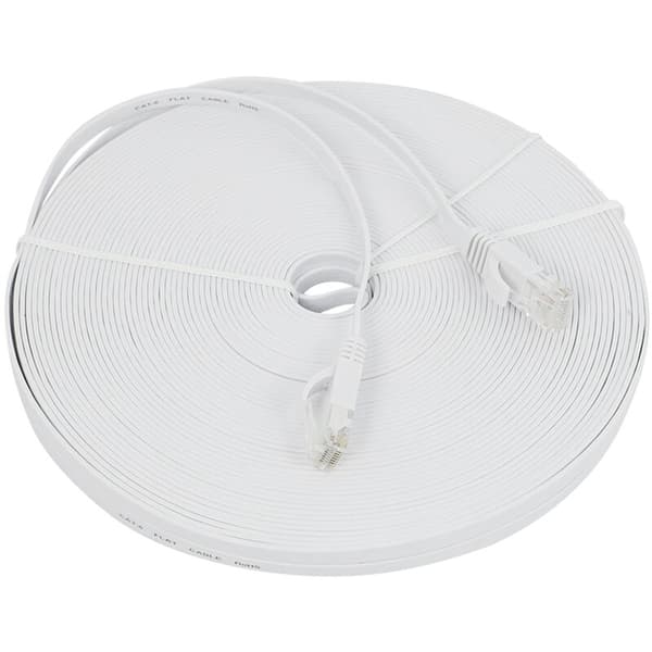 Ethernet-kabel 6 100 ft (30 meter) LAN-patchkabler til internetnetværk, flade og tynde, computer High Cat6