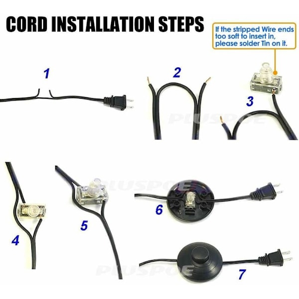 4 stk. Fodkontakt, AC 125V/3A 250V/2A Sort Rund Fodkontakt SPDT NO NC Fodbetjeningsskontakt til Gulvlampe og Bordlampe