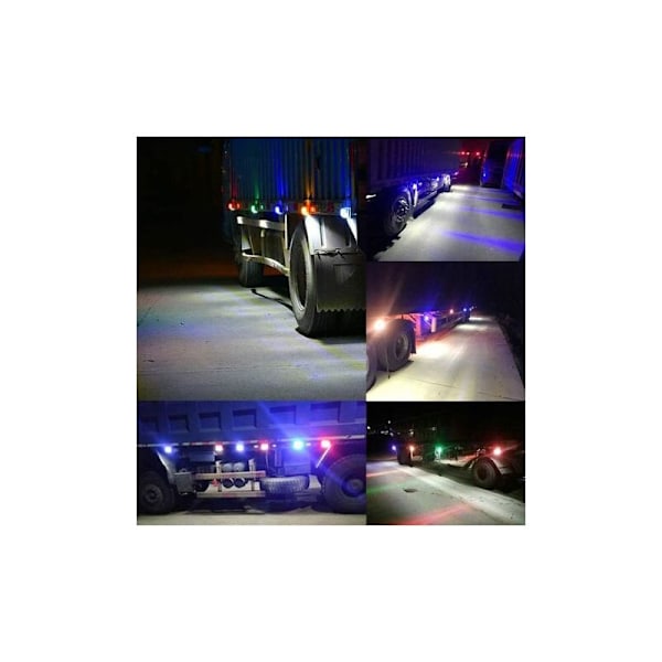 10 stk LED Sidemarkerlys, 12V 24V LED Bagagerumslys Forlygter Markerlys Sidemarkerlys til Trailer Truck Caravan Camper Van Traktor Bus osv