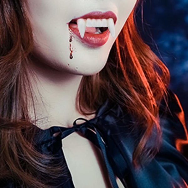 12 stykker kneblete tenner knebletenner Stygge falske tenner Vampyrprotesetenner til Halloween Kostymefest favoriserer bilder rekvisitter (12 stiler)