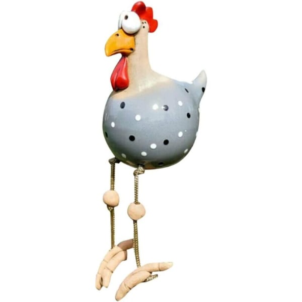 Dekorativ kycklingfigur, Keramisk kycklingträdgårdsprydnad, Hilde dekoration Djurfigurprydnad för hemdekorativt hantverk