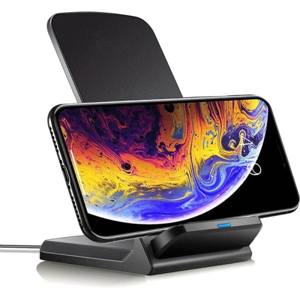 Laddningsplatta för Galaxy Note 8 S8 S8 Plus S7 Edge Note 5 S6 Edge Plus, Standardladdning för X/8/8 Plus (Svart)