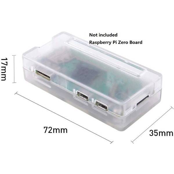 for Raspberry Pi Zero / Zero W Etui, 7 i 1 Basic Starter Kit med Kjøleribbe, 20Pin GPIO-Header, OTG-Kabel, Adapter, Svart
