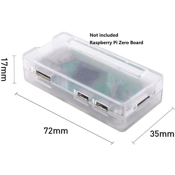 för Raspberry Pi Zero / Zero W Fodral, 7 i 1 Basic Starter Kit med Kylfläns, 20Pin GPIO-Huvud, OTG-Kabel, Adapter, Svart
