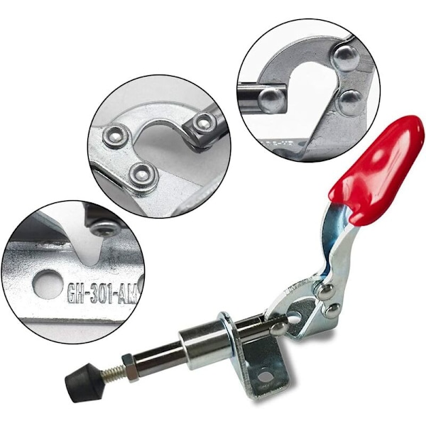Svingklemmer, 2 stk. Hold Push Pull Action Håndværktøj Sving Håndværktøj Hurtig Udløsning Manuel Klemme Lukning Vandret Håndtag Klemme Hurtig Udløsning Stang (4