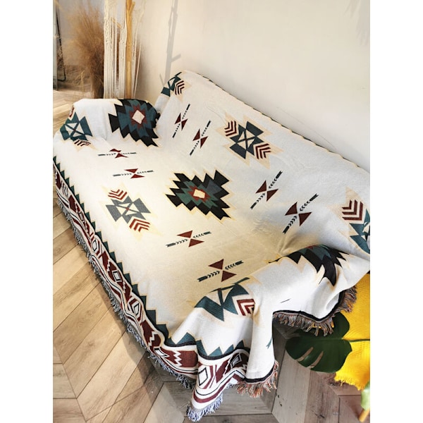 Blød Vævet Sofa Tæppe, Sofa Håndklæde, Universal Seng Tæppe, Stol Tæppe, Polyester Sofa Tæppe (90x150 Cm)