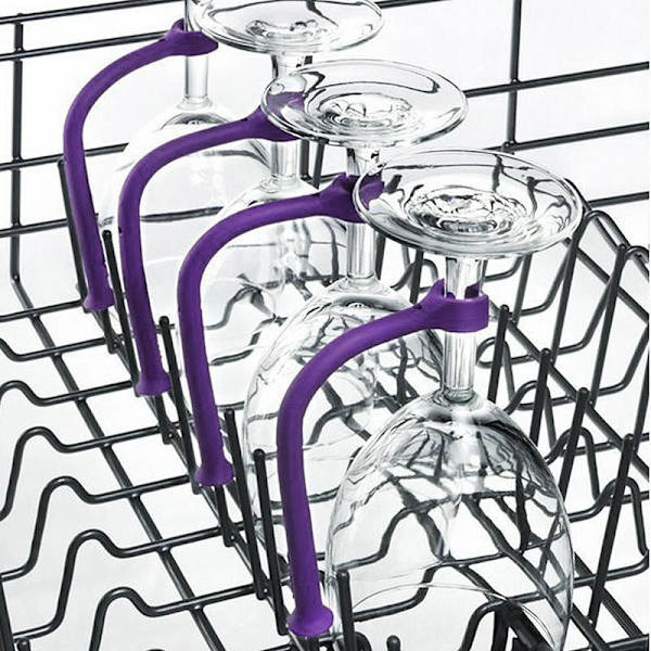 Stemware fleksibel oppvaskmaskin-sikker sett med 4 for vinglass Faste glass