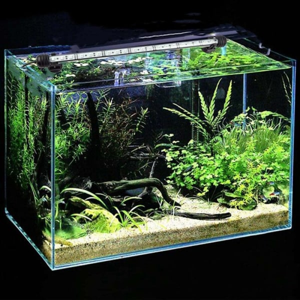 LED Aquarium Lighting Lamp, LED Aquarium Light, Amfibisk Led Fish Tank Lighting Dykkerlys, Energibesparende Lampe, Ingen støj (Hvid 18cm)