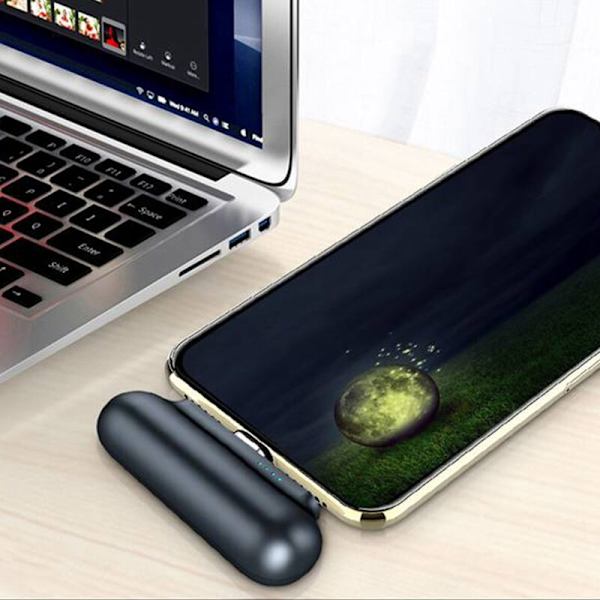 Magnetisk Powerbank Mini Magnetisk Lader Nødmagnetisk Batteri Powerbank -1 for 2600mAh
