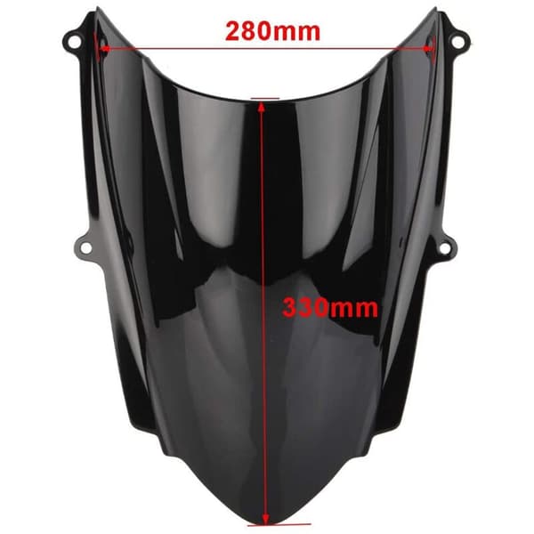 til 675 2013-2016 Motorcykel Vindskærm, Sort