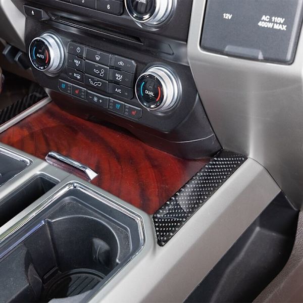 Bilfiber Side Gear Shift Panel Dekoration Ramme Tilbehør Til 2015 2016 2017 2018 2019 2020