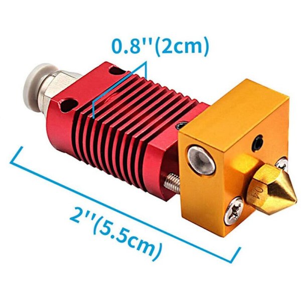 CR10 24V 40W Metall Hotend Kit med Bowden-rør for CR10 CR10S 3D-skriver med varmeblokk