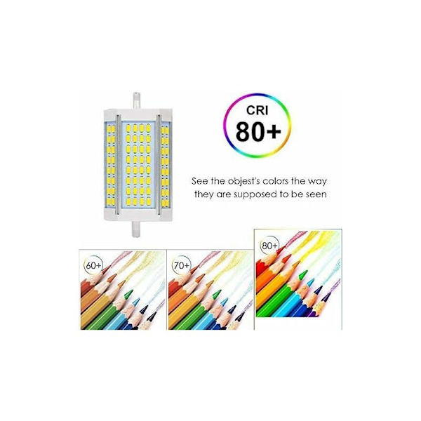 R7S LED 118mm 30W Dimmerbar Glödlampa, 3000LM, Kalla Vit 6000K, R7S J118 200W 300W Halogen Stift Ekvivalent, 200 Grader Ljusstyrka, R7S 118mm Dimmerbar