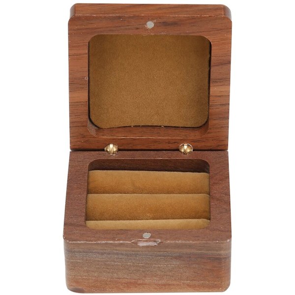 Träringbox, Smyckesförvaring Display Organizer för Frieri, Bröllopsceremoni