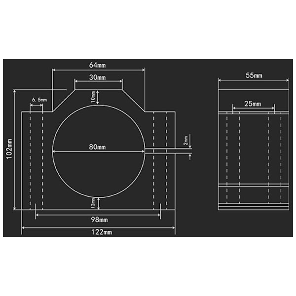 1 st CNC-fräsverktygshållare med 4 skruvar, 80 mm