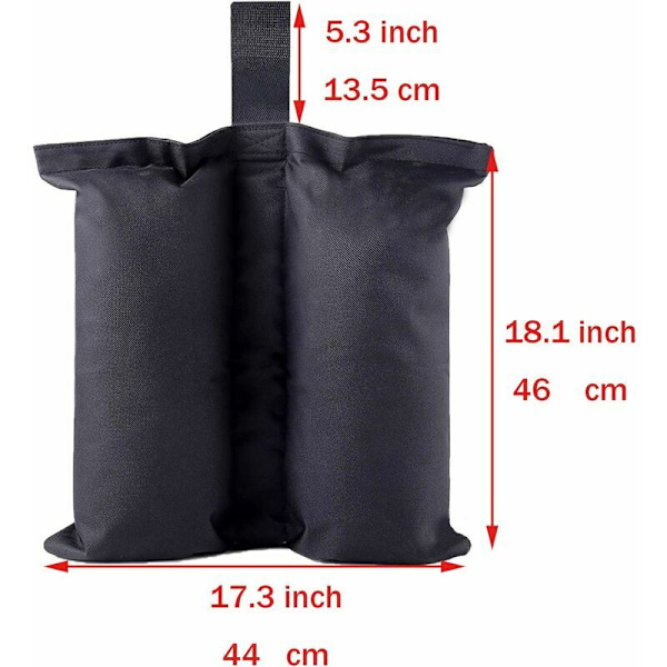 6-pack 40lb markisviktpåsar fotsandpåsar för utomhus omedelbar solskydd - Endast påsar, sand ingår ej