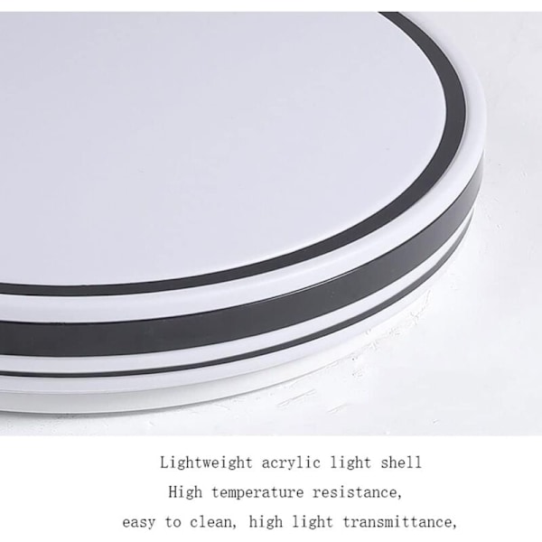 Moderne LED Loftlampe, Rund Loftlampe Armatur 18W 1260LM, LED Loftlampe til Soveværelse Stue Gang Køkken, Rund, φ30CM