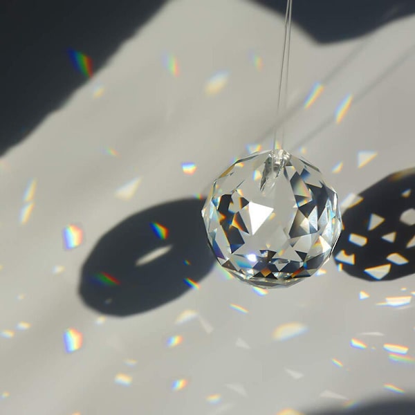 24 kpl Kristalli Palloja Auringonsieppaaja Sateenkaari Ripustimet Valmistaja Ripustavat Kristallit Prismat Ikkunaan Kotiin Toimistoon Puutarhaan Koristeluun 20Mm