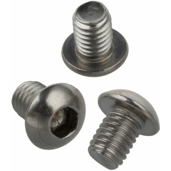 Stainless Steel Round Head Screw, Hexagon Head Bolt Type: M6 / 6 Mm Bolt Size: M6 X 8 Mm Quantity per Package: 100