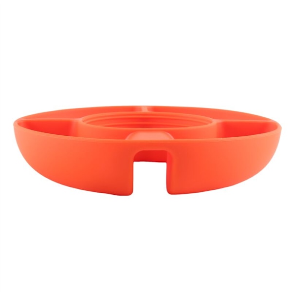 Silikon Snack Ring for 40 Oz Kopper, Snackbeholder, Gjenbrukbare Snackbrett med 4 Rom Oransje