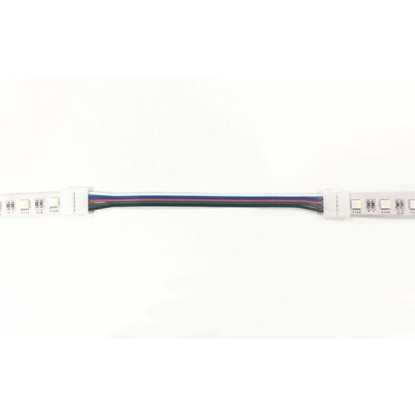 10 stk. RGBW-stikkabel 5-polet lampe 10 mm LED-strip lyskonverter loddefri LED-båndadapter til tilslutning af 2 SMD 5050 RGBW LED-strips sammen