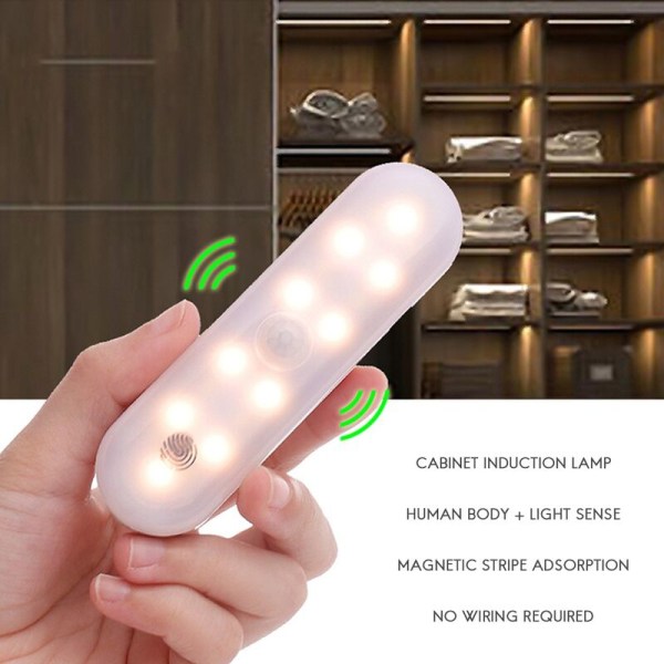 Magnetisk LED hængelampe genopladelig bordlampe soveværelse natlys skab lys natlys skab lys 1 stk serie