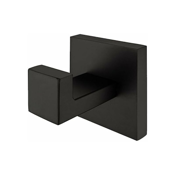 Robe-krokar för badrock, badrum, WC, kappa, handduk, hatt - Matt svart rostfritt stål
