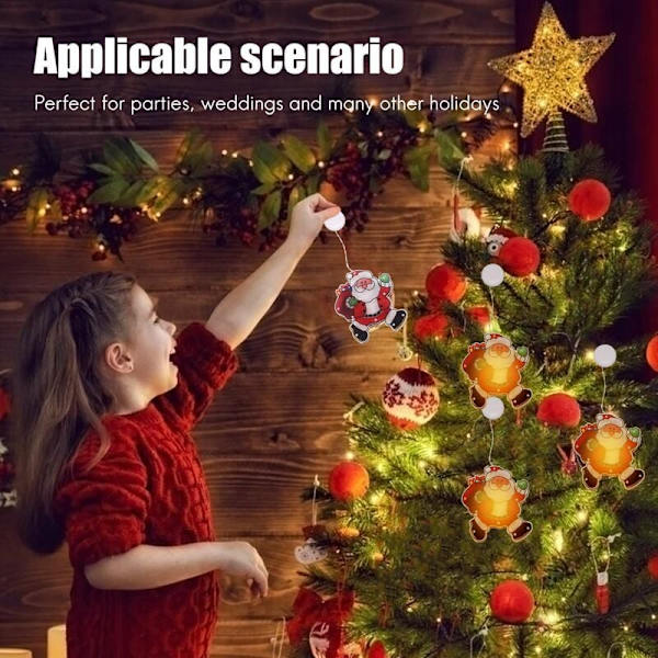 Julemand LED sugekop vindue hængende lys juledekoration atmosfære scene dekorationsferie dekoration lys A