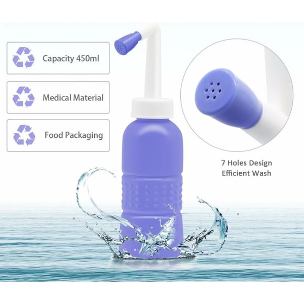Bærbar Reise Bidet - Personlig Bidet Sprøyte for Vask av Barns Bak, Rengjøring av Gravide Kvinner, Postpartum Rengjøring, Bærbar Reise Bidet med