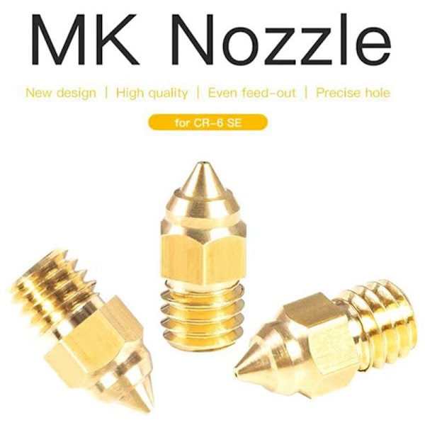 20 stk CR-6 SE MK 0,4 mm dyse for CRELITY CR-10 CR-10S V2 CR-6 SE Ender-3 Ender-5 serie 3D-skriverdeler