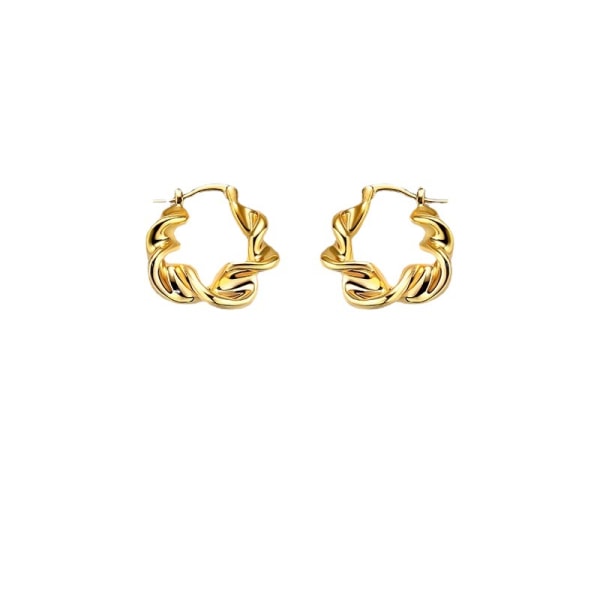 Kvinders Sterling Sølv Hoop Øreringe, 14K guld øreringe Hypoallergene tyk Sølv Hoop Små mode delikate øreringe