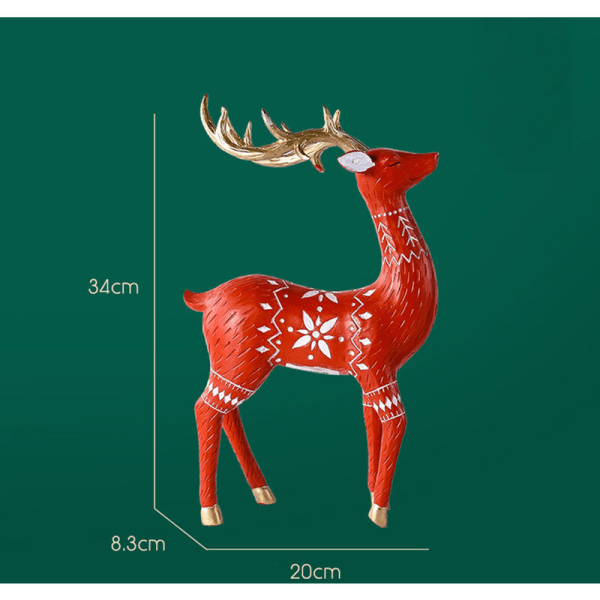 Joulujuhlan koriste Punainen Hirvisarja Olohuoneen joulukoriste Käsityöt Koristeet Joululahjat A