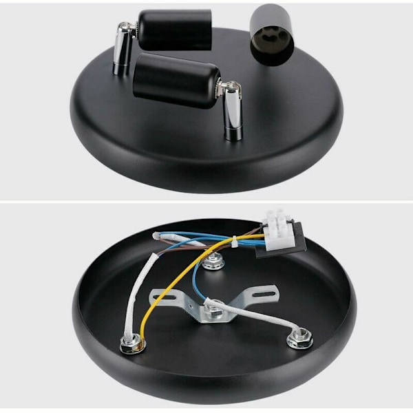 LED Taklampe 3 Spot Justerbar Taklampe 3xGU10 Taklampe Justerbar Vinkel LED Spotlight 220V Innendørs Belysning for Soverom Kjøkken Stue