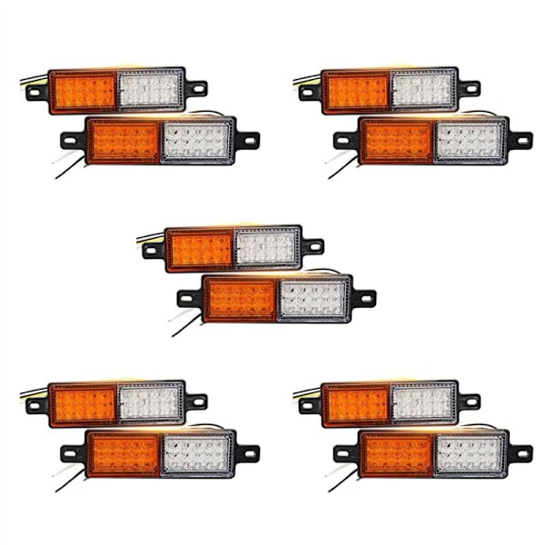 10 stk. 12V 30 LED bil lastbil bull bar lys bar kofanger blinklys parkeringslys pære trailer signal